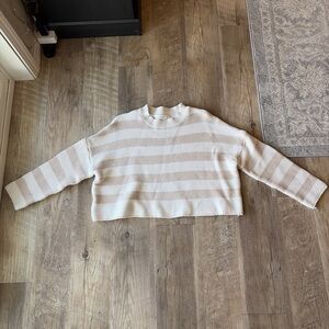 moon & madison Beige Striped Sweater